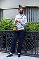 katie holmes picks up flowers during a casual solo outing 13