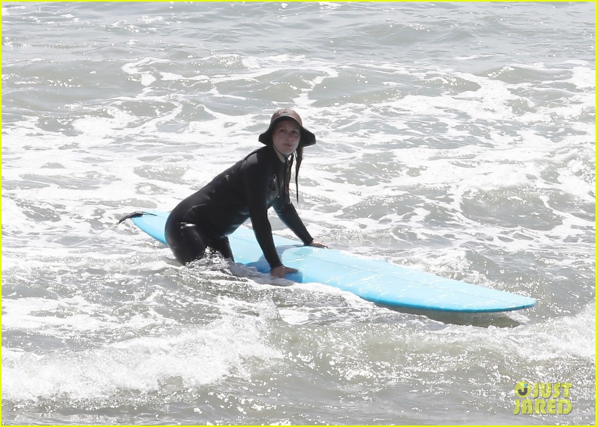 Full Sized Photo of leighton meester adam brody catch waves in malibu