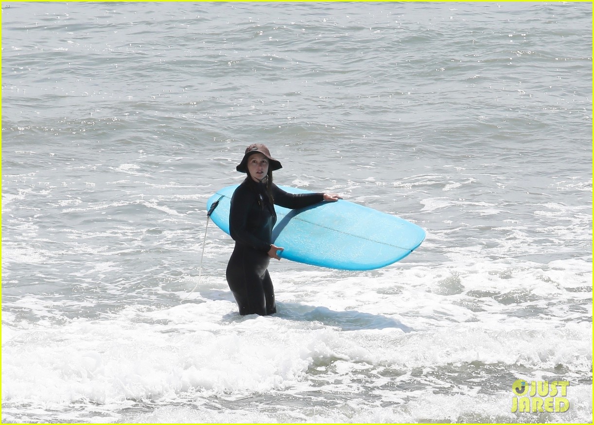 Full Sized Photo of leighton meester adam brody catch waves in malibu
