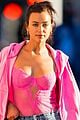 irina shayk pink dress victorias secret shoot 04