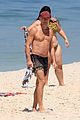 vincent cassel ripped abs day at the beach 09