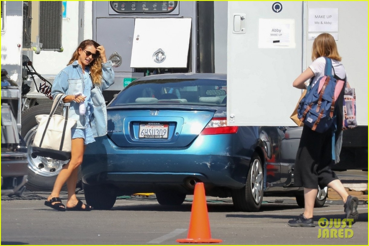 Lily James Spotted Getting Out of Hair & Makeup on 'Pam & Tommy' Set Photo 4561776 Sebastian