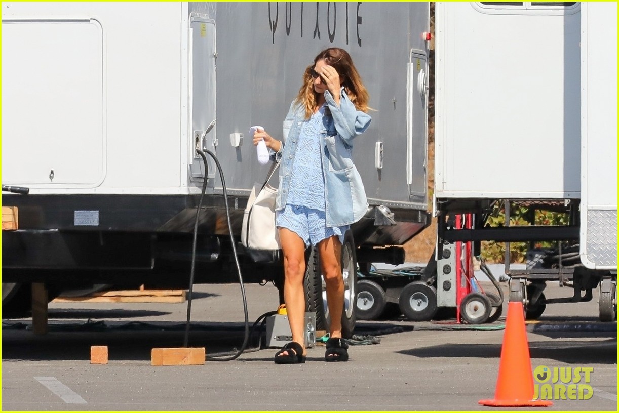 Lily James Spotted Getting Out of Hair & Makeup on 'Pam & Tommy' Set Photo 4561797 Sebastian