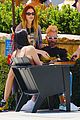 adam levine behati prinsloo colorful outfits for lunch 01