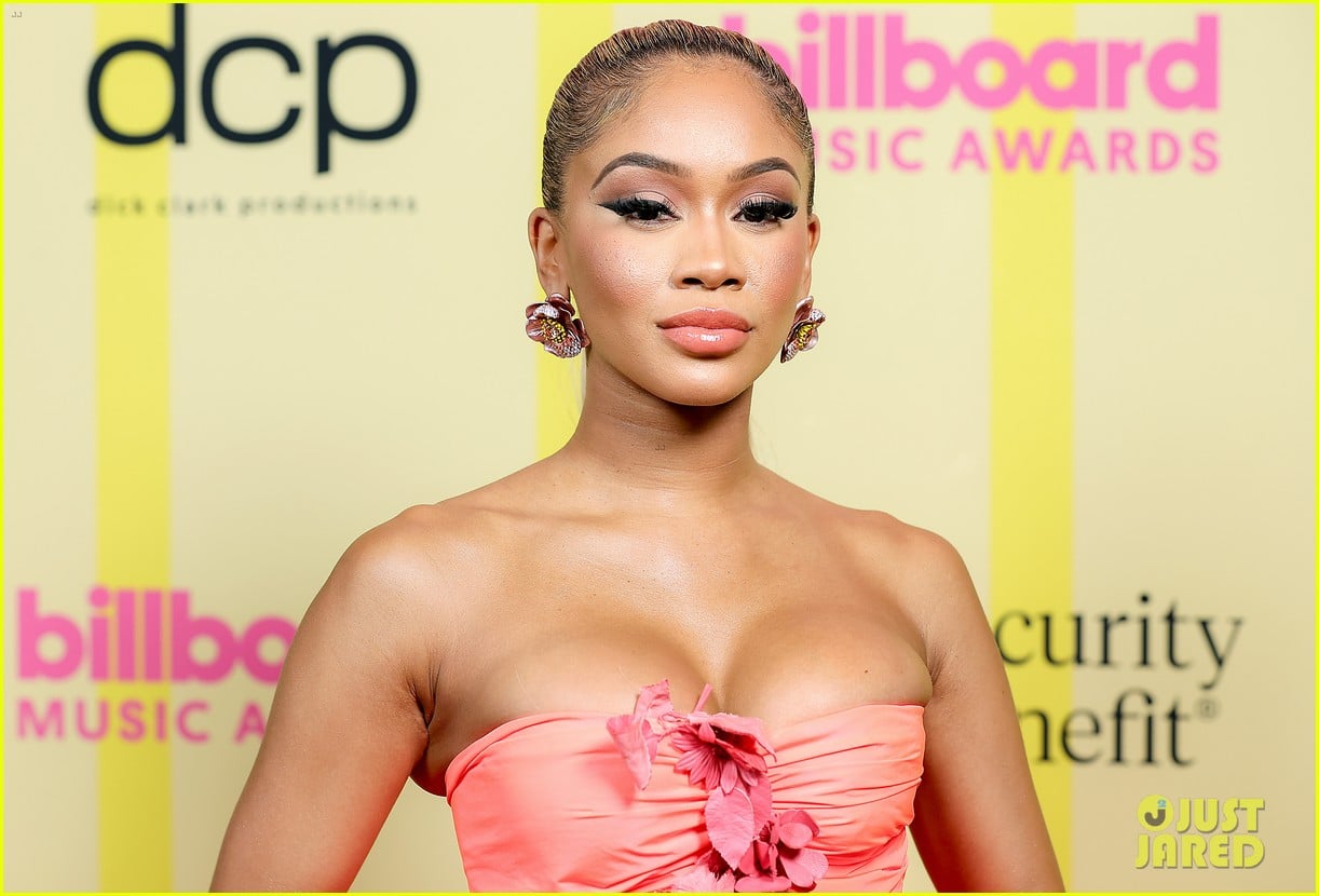 Nominee Saweetie Strikes a Pose at Billboard Music Awards 2021 Photo