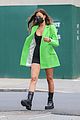 irina shayk bright green jacket out in nyc 03