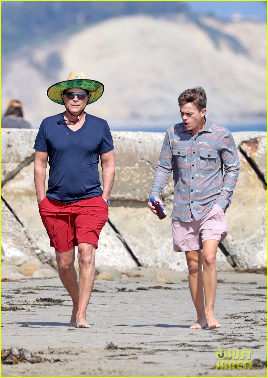 Rob Lowe Walks the Beach with Son John Owen Photo 4562672 Rob Lowe