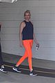 charlize theron orange leggings for workout 01