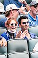 sophie turner goes back to red hair at baseball game 01