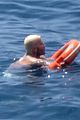 david beckham jumps off yacht with son cruz beckham 18