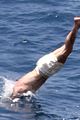 david beckham jumps off yacht with son cruz beckham 52