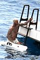 david beckham jumps off yacht with son cruz beckham 68