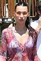 bella hadid steps out in pretty multi colored dress for lunch in cannes 02