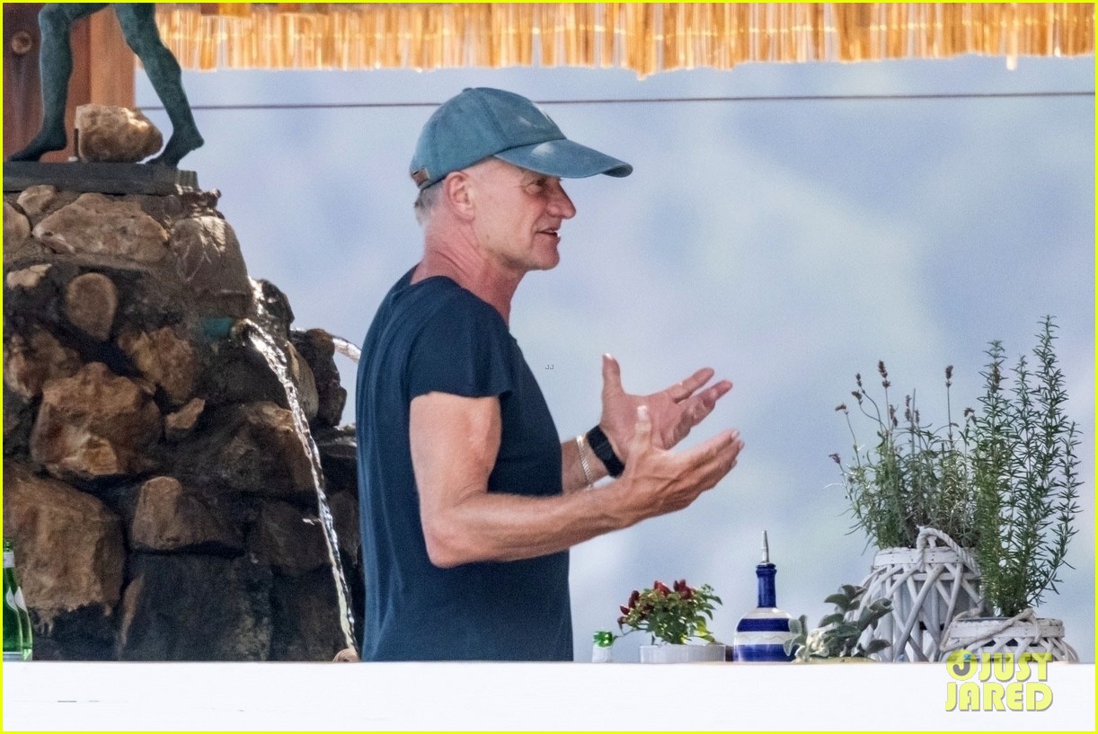 jessica chastain runs into sting in italy 254591696