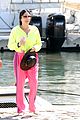 cher neon yellow pink boat arrival wrap up vacation 14
