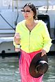 cher neon yellow pink boat arrival wrap up vacation 17