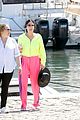 cher neon yellow pink boat arrival wrap up vacation 68