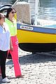 cher neon yellow pink boat arrival wrap up vacation 83