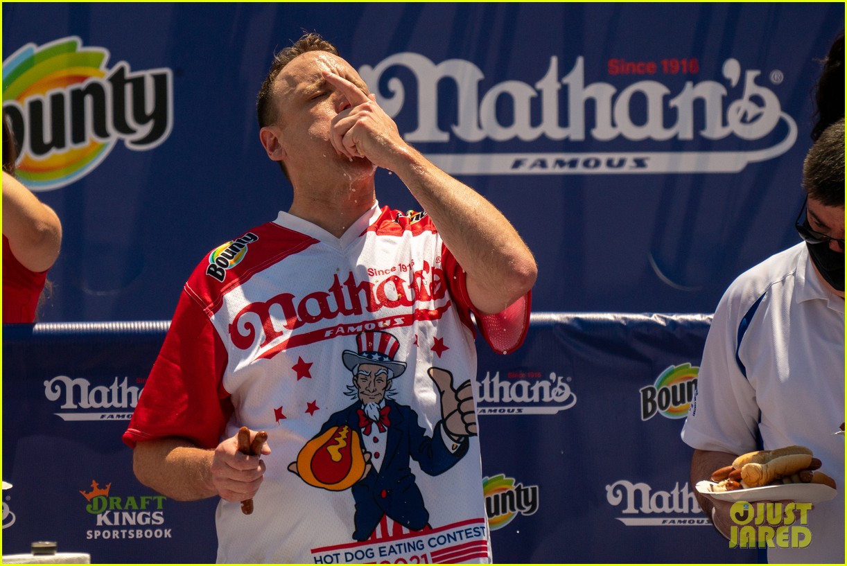 Joey Chestnut Breaks His Own Record at Nathan's Hot Dog Eating Contest