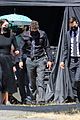 chris wood jeremy jordan return to film funeral scene on supergirl set 21
