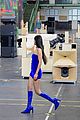 bella hadid electric blue outfits for off white show 08