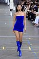 bella hadid electric blue outfits for off white show 09