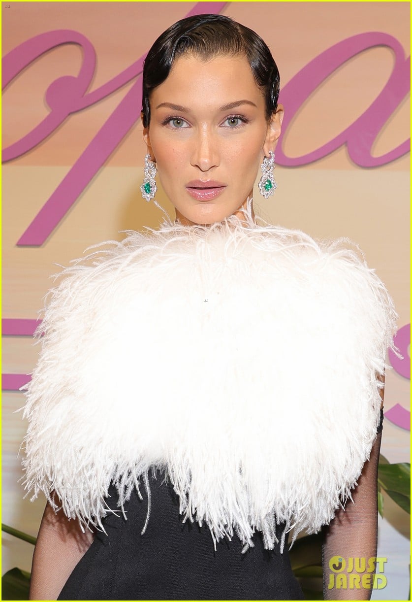 Bella Hadid Dazzles in Feathered Dress for Chopard Dinner in Cannes!: Photo 4584077 | 2021 Cannes Film Festival, Bella Hadid Pictures - Vimarsana News