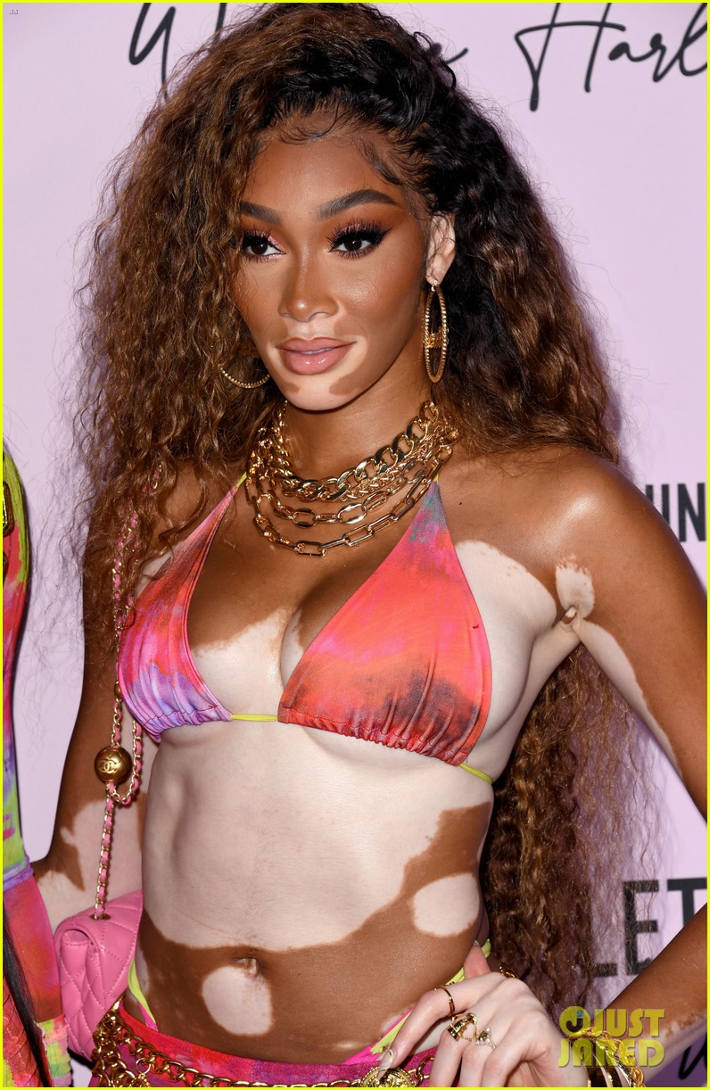 winnie harlow prettylittlethings launchstar studded party 224589159