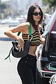 kendall jenner striped crop top lunch friends 04