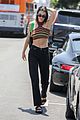 kendall jenner striped crop top lunch friends 12