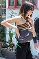 kendall jenner striped crop top lunch friends 14