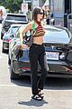 kendall jenner striped crop top lunch friends 15