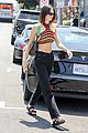 kendall jenner striped crop top lunch friends 17