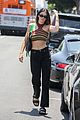 kendall jenner striped crop top lunch friends 23