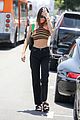 kendall jenner striped crop top lunch friends 28