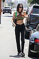 kendall jenner striped crop top lunch friends 30