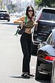 kendall jenner striped crop top lunch friends 33