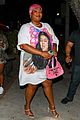 lizzo steps out in t shirt dress with her face on it 02