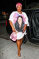 lizzo steps out in t shirt dress with her face on it 05