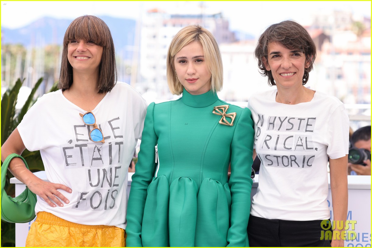 Maria Bakalova Stands Out In Pink Striped Boots During 'Women Do Cry