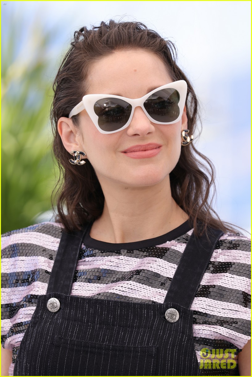 Marion Cotillard Steps Out in Stripes for 'Bigger Than Us' Cannes Photo