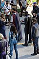 supergirl cast in full costume finale filming 12