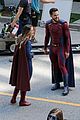 supergirl cast in full costume finale filming 15