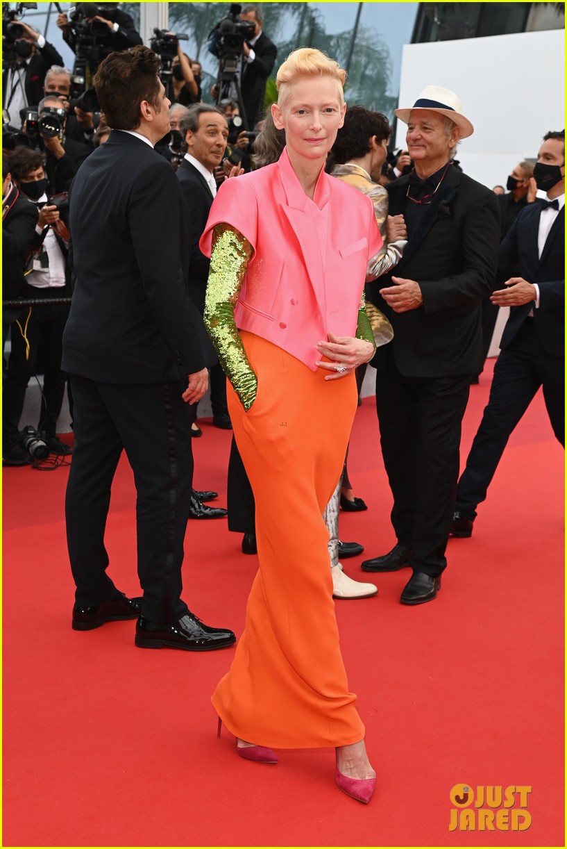 Timothee Chalamet Leans On Tilda Swinton's Shoulder During 'French