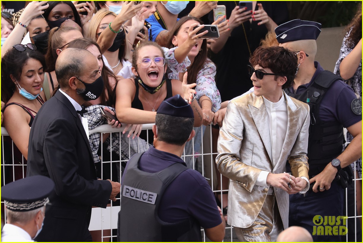 Timothee Chalamet Leans On Tilda Swinton's Shoulder During 'French