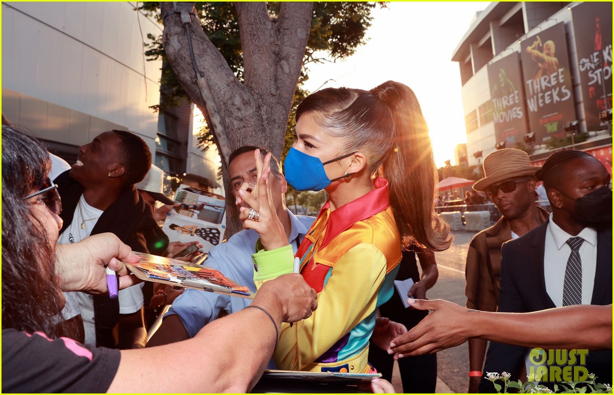 Zendaya Rocks a Colorful Outfit at 'Space Jam Legacy' L.A. Premiere