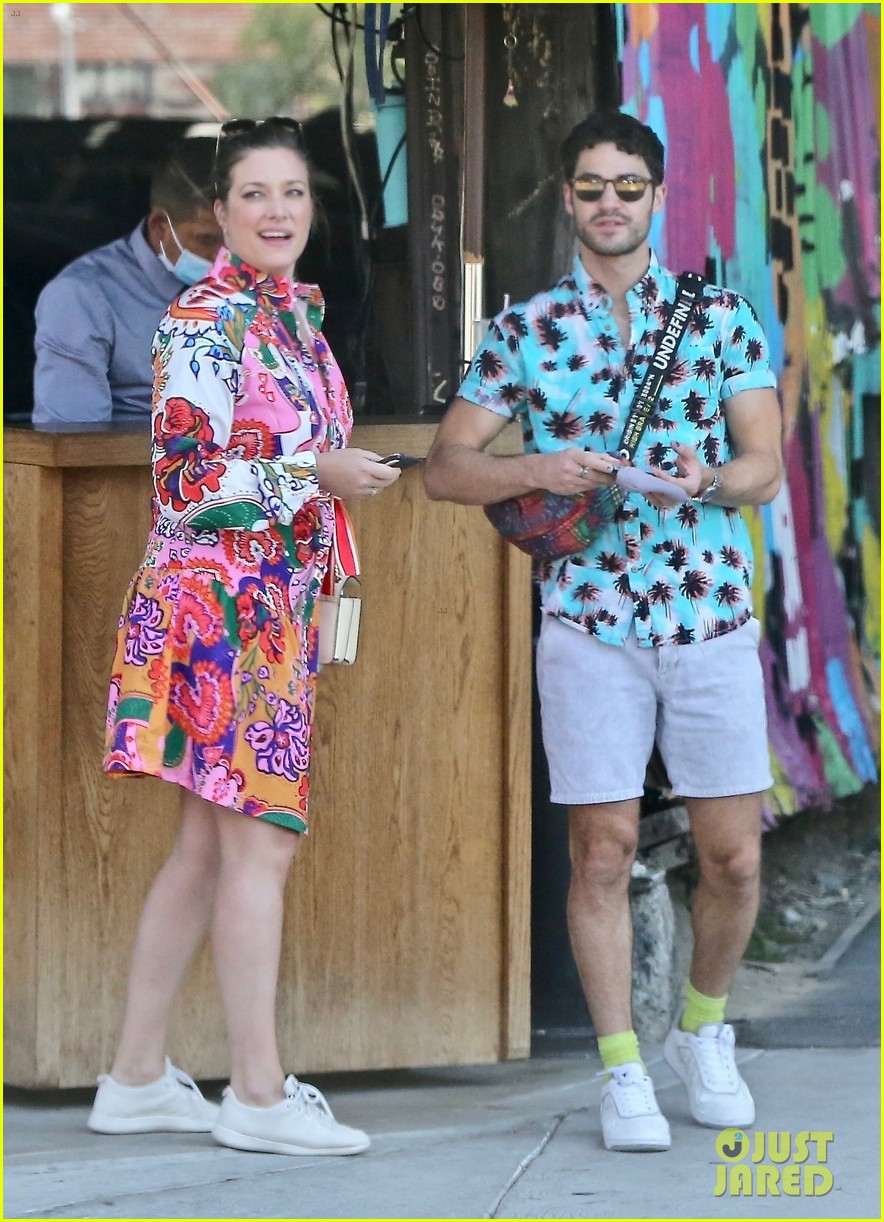 darren criss wife mia colorful outfits during lunch date 014600564