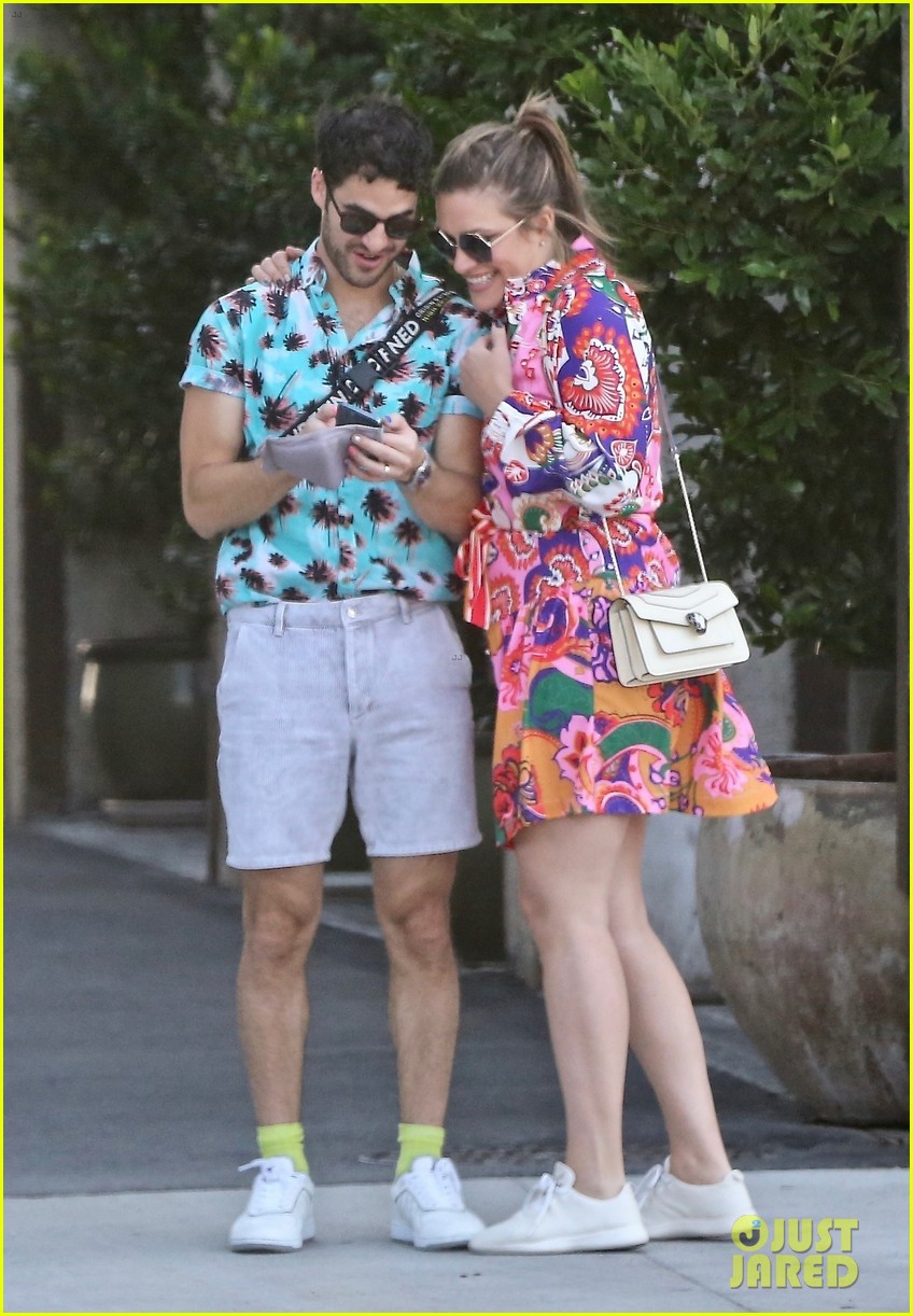 darren criss wife mia colorful outfits during lunch date 044600567