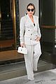 lady gaga pinstriped suit nyc hotel leaving 04