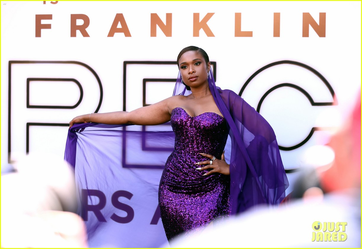 Jennifer Hudson Stuns in A Gown Fit For A Queen at 'Respect' Premiere